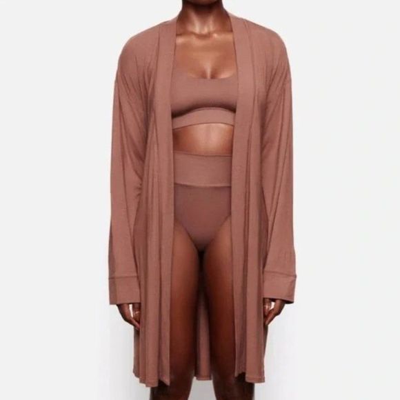 SKIMS Other - SKIMS Sleep Knit Robe Jasper